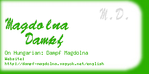 magdolna dampf business card